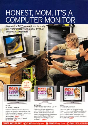 It's a computer monitor